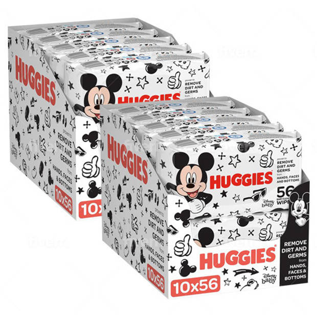 Huggies - Billendoekjes - All Over Clean - Mickey Mouse - 20 x 56 - 1120 stuks