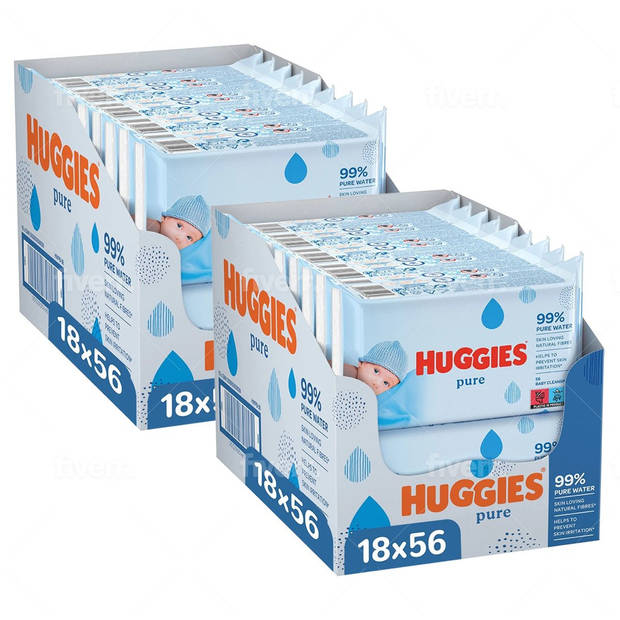 Huggies - Pure - Billendoekjes - 2016 babydoekjes - 36 x 56