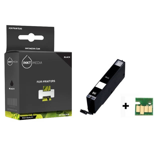 Inktmedia® - Inktcartridge - Geschikt Canon CLI-531 BK XL Inktcartridge Foto Zwart hoge inhoud - Cartridge met Inkt