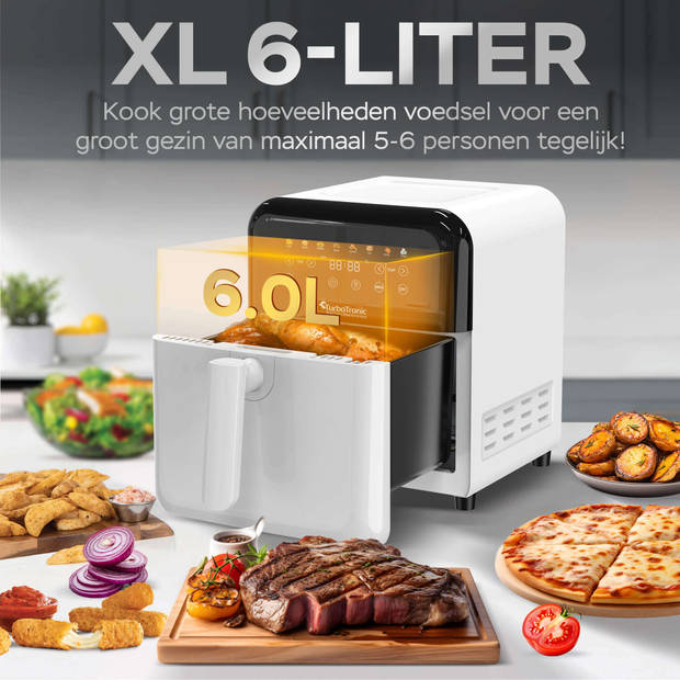 TurboTronic AF190 Digitale Airfryer - Heteluchtfriteuse - 6 Liter - Wit