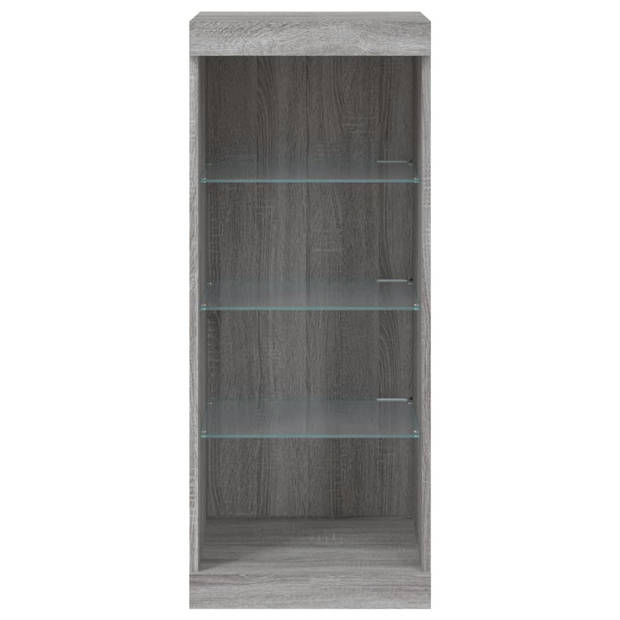 vidaXL Dressoir met LED-verlichting 41x37x100 cm grijs sonoma eiken