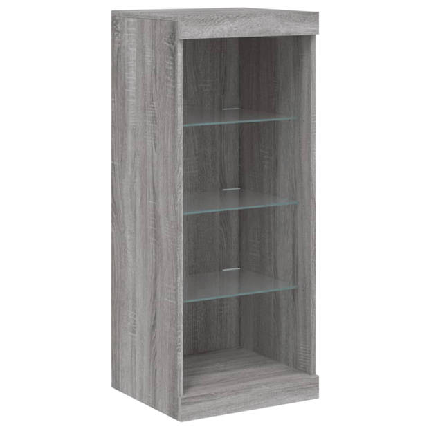 vidaXL Dressoir met LED-verlichting 41x37x100 cm grijs sonoma eiken