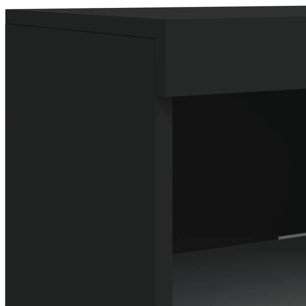 vidaXL Dressoir met LED-verlichting 41x37x100 cm zwart