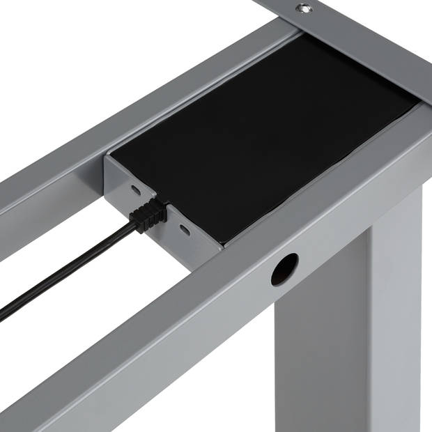 tectake® - elektrisch Zit Sta Bureau - in hoogte verstelbaar tafelframe “Twain” grijs