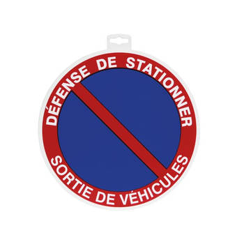 Taliaplast Bord 'Prière de ne pas stationner', Gelieve niet te parkeren, uitrit voertuigen, rond, 30 cm x 30 cm