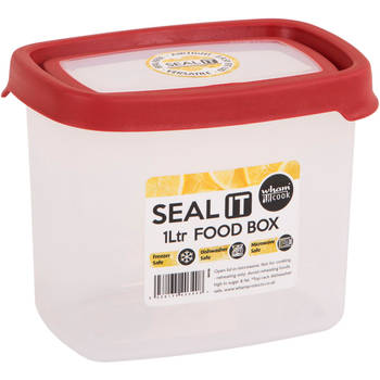 Wham - Opbergbox Seal It 1 liter Set van 3 Stuks - Polypropyleen - Transparant