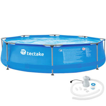 tectake® - Zwembadrond met filterpomp Ø 300 x 76 cm
