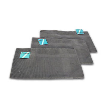 Polishing Cloth Poetsdoek schoonmaakdoekjes grijs streepvrij Microvezeldoek voor bestek,glaswerk, ramen en