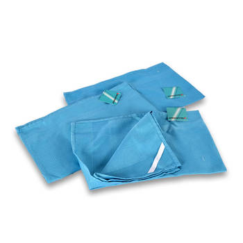 Poetsdoek Microvezeldoek blauw Schoonmaakdoekjes 100% streepvrij polyester 42cm*68cm