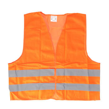 High-Visibility Reflective Vest Unisex Orange Safety Vest, One Size (M t/m XXL) Lightweight Polyester for Traffic,