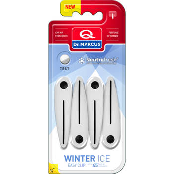 Dr. Marcus Easy Clip Winter Ice luchtverfrisser met neutrafresh technologie - 4 clips voor 4 sterktes