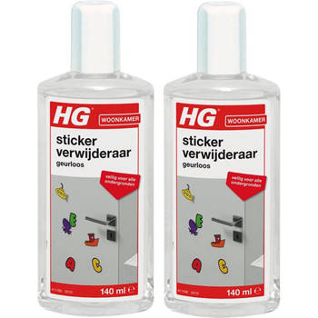 HG Stickerverwijderaar - Geurloos - 140ml - 2 stuks!
