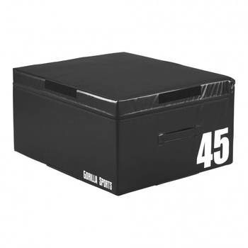 Gorilla Sports Plyo Box - 45 cm - Zwart - PVC - Jump box