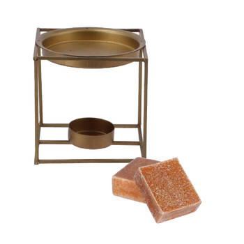 Amberblokjes/geurblokjes cadeauset - amber geur - inclusief geurbrander - Geurbranders
