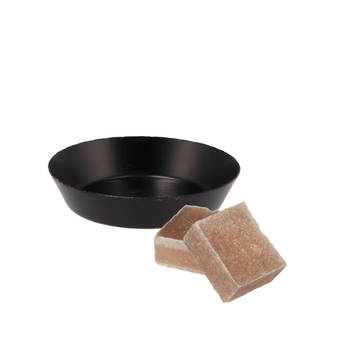 Amberblokjes/geurblokjes cadeauset - sandelhout geur - inclusief schaaltje - Amberblokjes