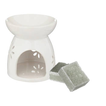 Amberblokjes/geurblokjes cadeauset - jasmijn geur - inclusief geurbrander - Geurbranders