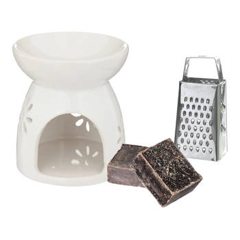 Amberblokjes/geurblokjes cadeauset - ylang ylang - inclusief geurbrander en mini rasp - Geurbranders