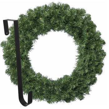Kerstkrans 50 cm - groen - met hanger/ophanghaak - kerstversiering - Kerstkransen