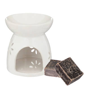 Amberblokjes/geurblokjes cadeauset - musk geur - inclusief geurbrander - Geurbranders