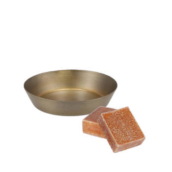 Amberblokjes/geurblokjes cadeauset - amber geur - inclusief schaaltje - Amberblokjes