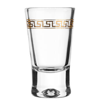 Glasmark Shotglaasjes - 6x - gold collection - 25 ml - glas - borrelglazen - Shotglazen