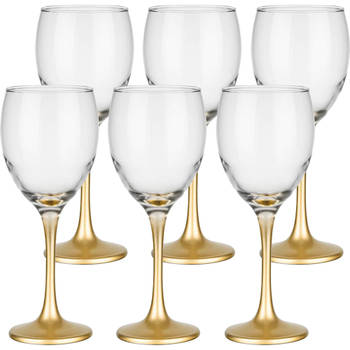 Glasmark Wijnglazen - 12x - Gold collection - 300 ml - glas - Wijnglazen