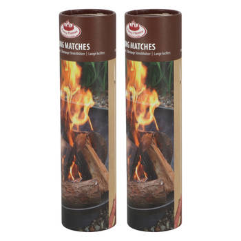 Fancy Flames BBQ/Barbecue lucifers - 100x - lange lucifers - 25 cm - Lucifers
