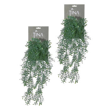Louis Maes kunstplanten - 2x - Buxus - groen - hangende takken bos van 150 cm - Kunstplanten