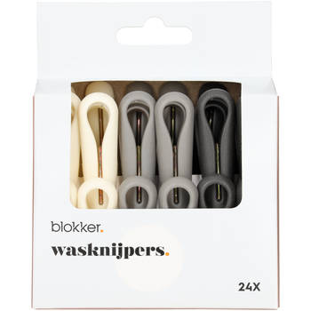 Blokker wasknijpers - multikleur - 12 stuks