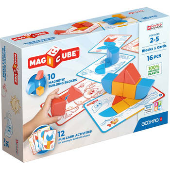 Geomag Geomag Magicube Shapes Blocks & Cards 16 pcs