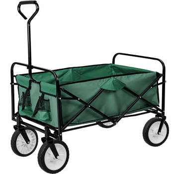 tectake® - Bolderkar bolderwagen transportkar - opvouwbaar - groen - 402596
