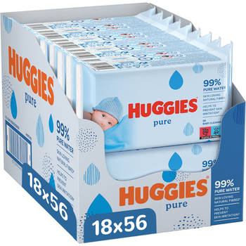 Huggies - Pure - Billendoekjes - 1008 babydoekjes - 18 x 56