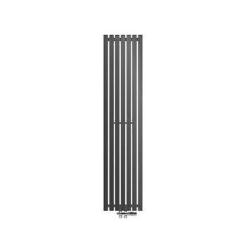 Badkamerradiator Stella 370x1600 mm antraciet met wandaansluitset