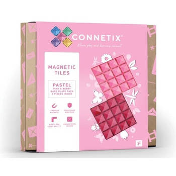 Connetix Magnetische Tegels Base Pink Berry 2 Stuks