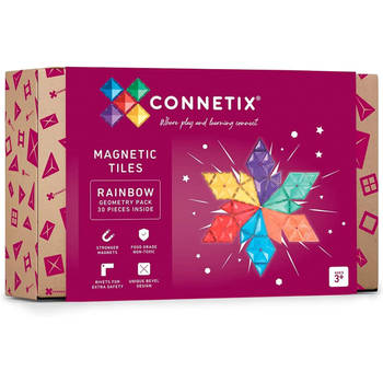 Connetix Magnetische Tegels Geometry 30 Stuks