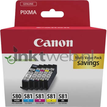 Canon CLI-581 5-Pack zwart en kleur cartridge