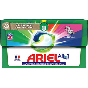 Ariel All in 1 Wasmiddel Pods - Kleur - 4 x 38 Wasbeurten - Voordeelverpakking