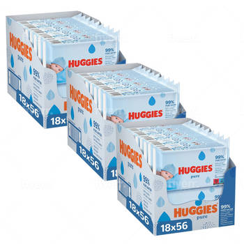 Huggies - Pure - Billendoekjes - 3024 babydoekjes - 54 x 56
