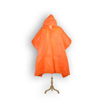 Regenponcho Oranje 233g Unisex Waterdichte poncho vierkant& wijd Regencape Regenpak 125cm*98cm