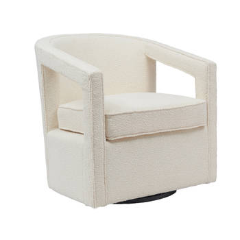 Giga Meubel - Fauteuil Bouclé Beige - Zithoogte 46,5cm - 75x73x77cm