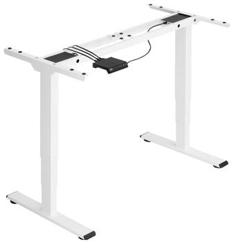 tectake® - elektrisch Zit Sta Bureau - in hoogte verstelbaar tafelframe bureauframe Twain - wit