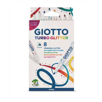 Giotto 8 glitterstiften Turbo