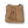 Handtasje dames Beige Leren tas dames 21.5cm*20cm Echte Leer Met Ritssluiting