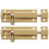 AMIG schuifslot - 4x - aluminium - 8 cm - goudkleur - deur - schutting - raam - Grendels