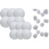 Pakket van 52x stuks deco sneeuwballen diverse formaten - Decoratiesneeuw