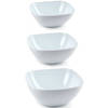 Voedsel serveerschalen set 10x stuks wit kunststof in 3 formaten - Serveerschalen