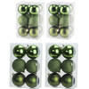 Kerstversiering set kerstballen appelgroen 6 en 8 cm - 36x stuks - Kerstbal