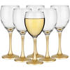 Glasmark Wijnglazen - 6x - Gold collection - 300 ml - glas - Wijnglazen