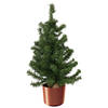 Mini kerstboom groen - in kunststof pot koper - 75 cm - kunstboom - Kunstkerstboom