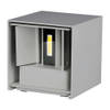 V-TAC VT-759-G Grijze LED wandlamp - Vierkant - Bridgelux - IP65 - 6W - 660 Lumen - 4000K